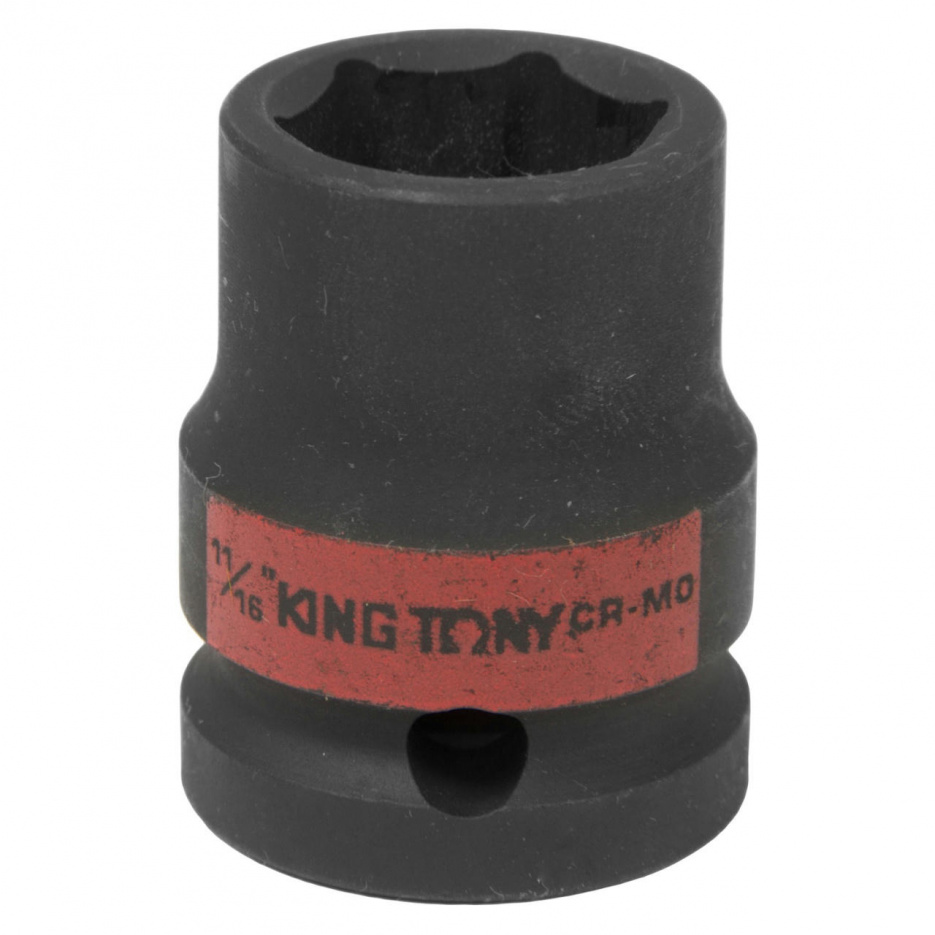 Головка торцевая ударная шестигранная 1/2", 11/16", дюймовая KING TONY 453522S