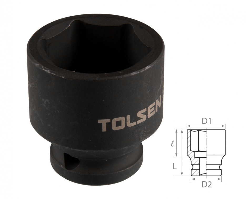 Головка торцевая ударная шестигранная 1/2", 32 мм TOLSEN TT18232